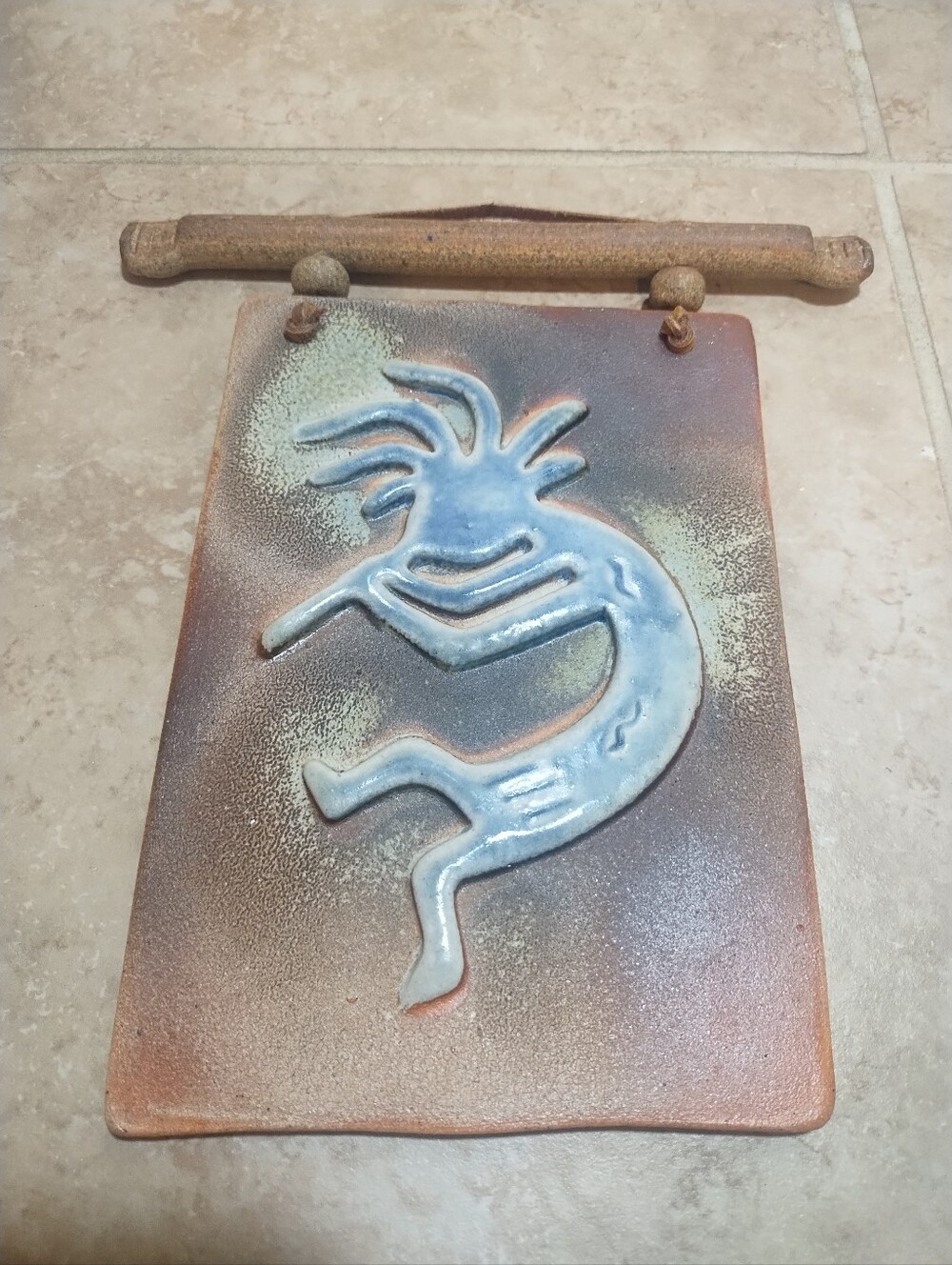 Kokopelli Pottery Wall Art Native American Southwestern Art Signed